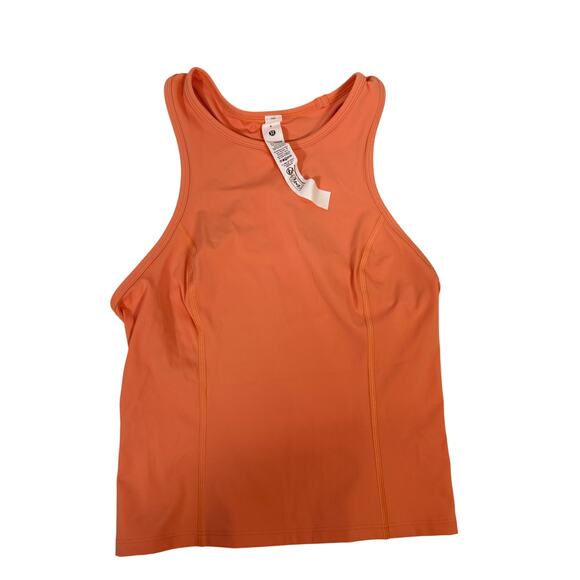 Lululemon Tops - Lululemon Nulu Racerback Cropped Run Tank Women's Size 4 Coral NWT